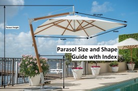Parasol Size and Shape Guide - Index for all Shade Specialists Umbrellas