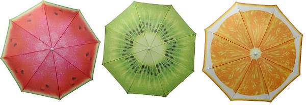 colourful printing for garden parasols