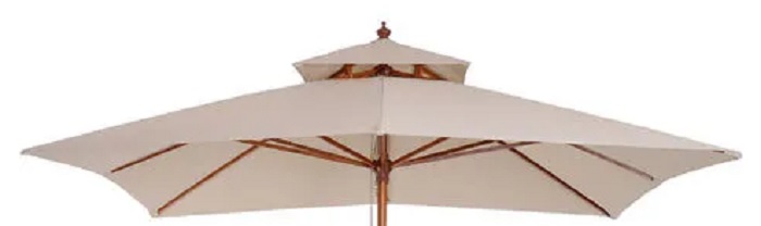 parasol with a vented canopy