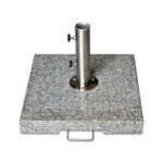 granite base with pullout handle and wheels