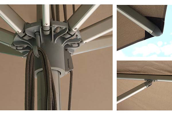 parasols with aluminium frame material