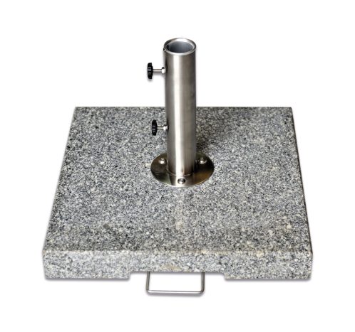 granite base with pullout handle and wheels